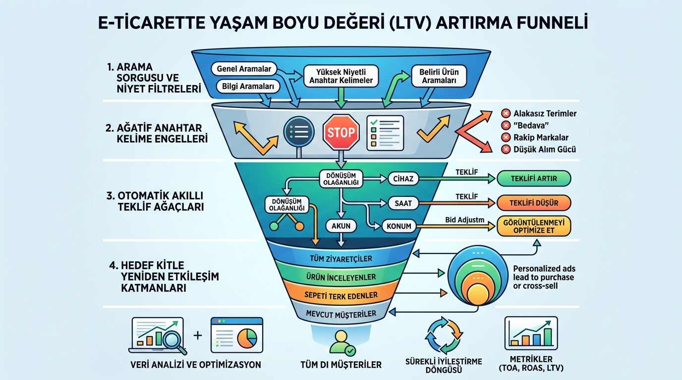 e-ticarette ltv artırma mimarisi ve süreç akış şeması 2026