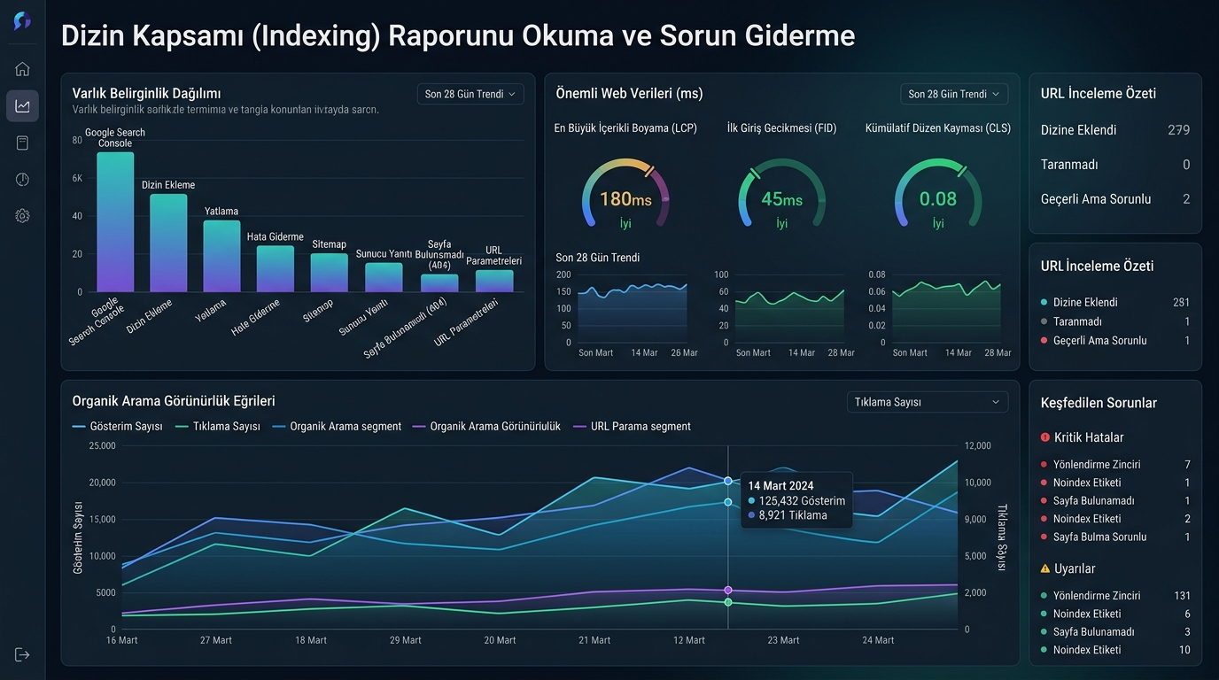 google search console performans metrikleri ve analitik sonuçları 2026