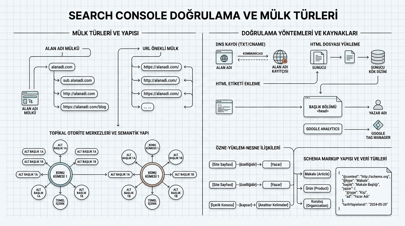 google search console mimarisi ve süreç akış şeması 2026