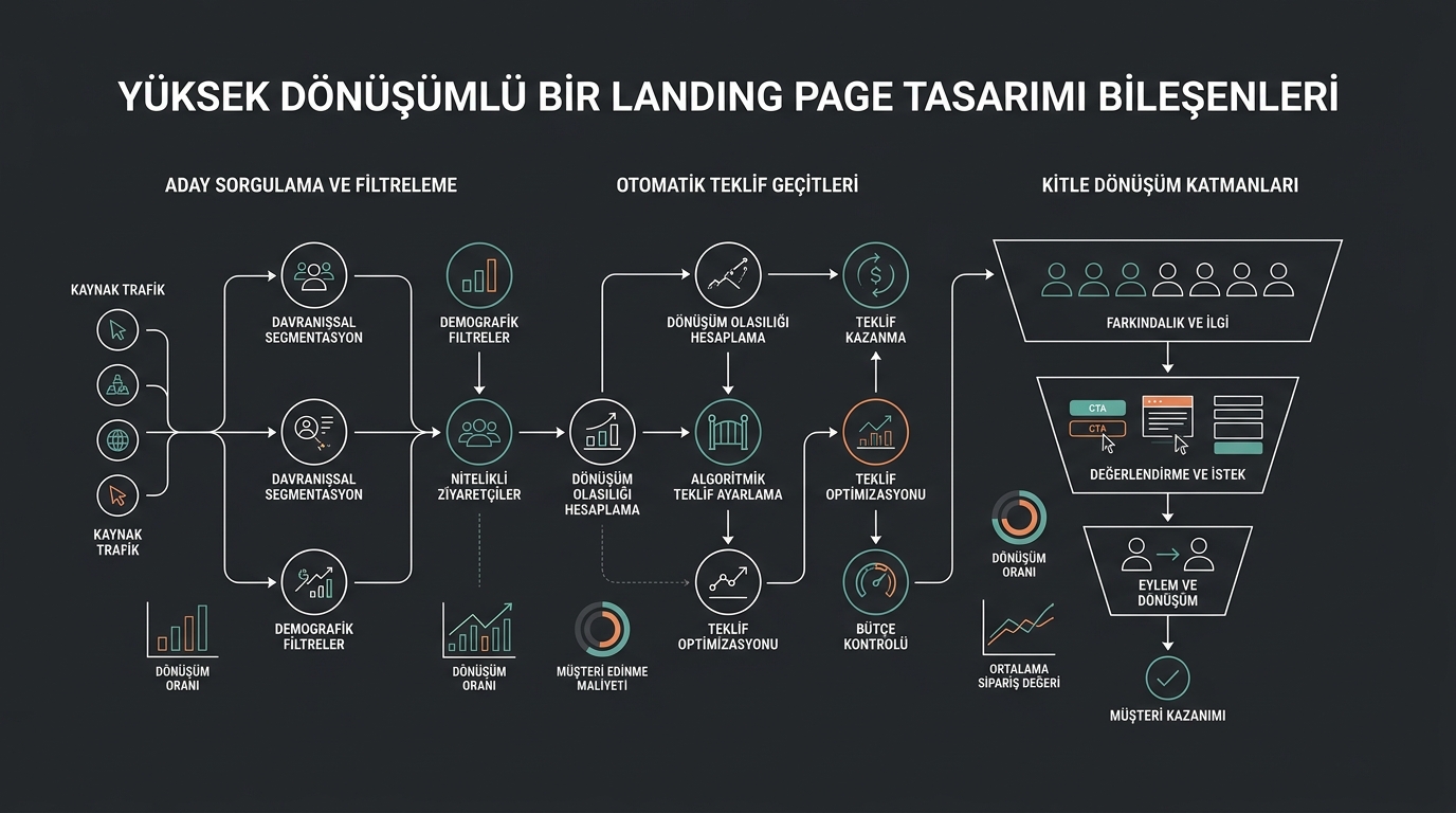 landing page tasarımı mimarisi ve süreç akış şeması 2026