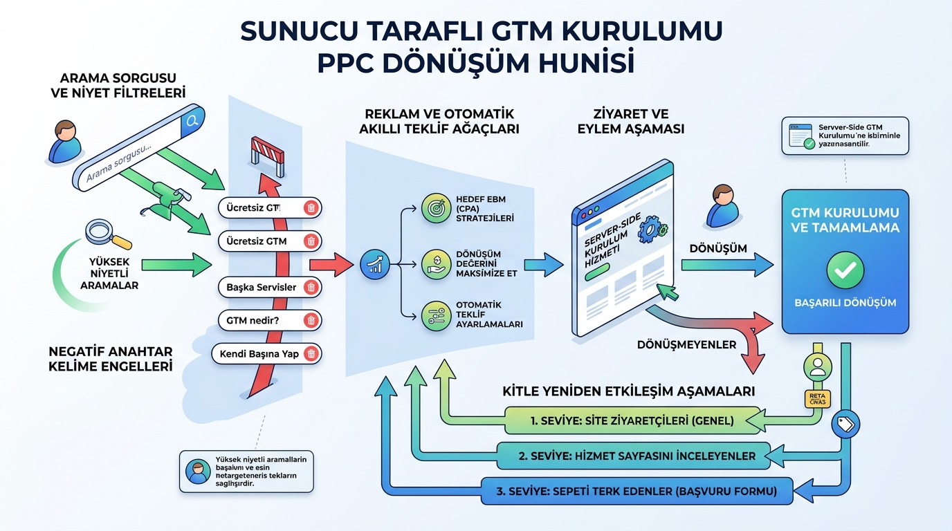 server side gtm kurulumu mimarisi ve süreç akış şeması 2026